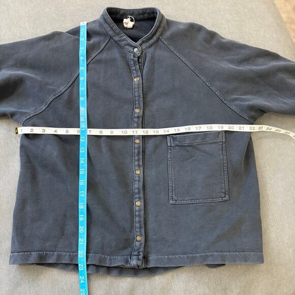 We The Free by Free People Thermal Button Front Tunic Top Washed Grey XS - Picture 3 of 8